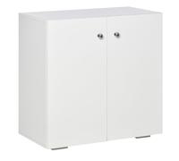 HOMCOM Armoire de Rangement à 2 étagères, Buffet Bois, autoportant, Blanc | Placard de cuisine, Bibliothèque