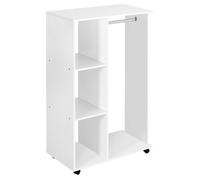 HOMCOM - armoire de rangement - Bois - 80x40x128cm - Blanc