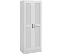HOMCOM - Armoire de rangement - Panneau de particules - 60x36.5x175cm - Blanc