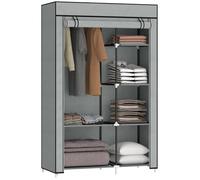 HOMCOM - Armoire de Rangement Penderie - Acier - 103x43x162.5cm - gris clair