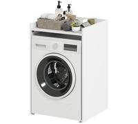 HOMCOM Armoire de salle de bain niche avec étagère ouverte, meuble de salle de bain pour petits espaces, 64 x 60 x 97,5 cm, Blanc
