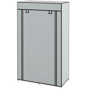 HOMCOM Armoire en tissu avec tringle, 2 tiroirs, 83 x 42,5 x 162,5 cm, Gris