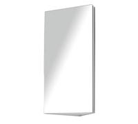 HomCom Armoire miroir salle de bain murale d'angle 2 étagères 30×18,4×60 cm inox