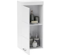 HOMCOM Armoire murale avec porte, armoire de salle de bain, armoire de cuisine avec 2 niveaux, montage mural Armoire à pharmacie blanc 37,2 x 24,5 x 76,8 cm