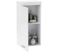 HOMCOM Armoire Murale de Salle de Bain avec Porte et étagères réglables Blanc 37,2 x 24,5 x 76,8 cm
