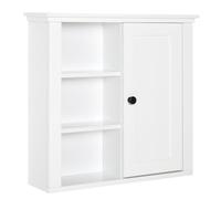HOMCOM Armoire Murale de Salle de Bain WC 53L x 14,5l x 50,5H cm Blanc