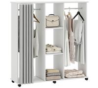 HOMCOM - Armoire penderie - Bois - 120x40x128cm - blanc
