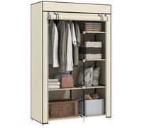 HOMCOM Armoire Penderie en Tissu 103x43x162,5cm Crème