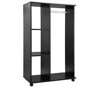 HOMCOM Armoire Penderie Mobile Armoire de Rangement Noir