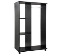 HomCom Armoire penderie mobile – Panneaux de particules – Noir – 80x40x128 cm
