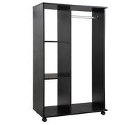 HomCom Armoire penderie mobile – Panneaux de particules – Noir – 80x40x128 cm