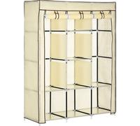 HOMCOM Armoire pliable en tissu, organisateur de penderie, armoire portable avec étagères et barre de suspension pour chambre à coucher, dressingz