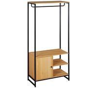 HOMCOM Armoire portemanteau avec étagère Interne 80x40x180cm Naturel