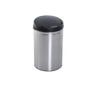 HOMCOM Automatique Sensor Poubelle IR Sensor, Rond, 30L, Seau intérieur en option, inox
