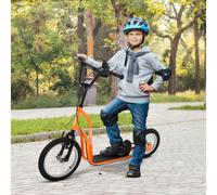 HOMCOM Aventure en plein air en attente : Trottinette pour enfants avec pneus gonflables - Ajustable et robuste
