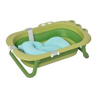 HOMCOM Baignoire ergonomique pliable et antidérapante pour bébé de 0 à 3 ans Vert