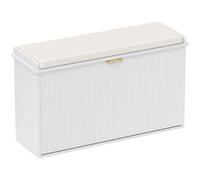 HOMCOM Banc à Chaussures avec Coussin d'assise rembourré et tiroir Rabattable - Peut Supporter jusqu'à 120 kg - pour Couloir, entrée et véranda - 80 x 26 x 47,5 cm - Blanc