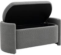 HOMCOM Banc, banc de lit avec espace de rangement, banc rembourré avec couvercle, aspect velours, banc de rangement, banc coffre pour le salon, 105 x 44 x 45,5 cm