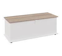 HOMCOM Banc coffre polyvalent en bois pour chambre et entrée Blanc 100x40x40cm