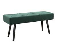 HOMCOM Banc de lit Velours rembourré 39" Vert