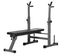 HOMCOM - Banc de musculation - Métal - 140x73x122cm - noir et gris