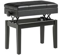 Banquette piano coffre intégré hauteur réglable noir