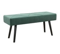 HOMCOM Banc de Pied de lit avec Motif X pour Chambre Pieds en Acier Vert