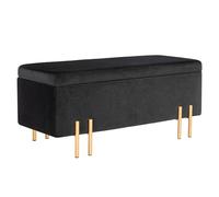 HOMCOM Banc de rangement avec coffre 100x40x42cm Noir