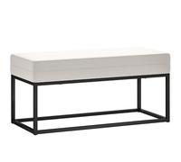 HOMCOM Banc d'entrée Moderne Minimaliste rembourré 94x42x44cm Crème