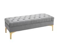 HOMCOM - banquette - Polyester - 118x45x42cm - Gris