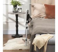 HOMCOM Barre d'appui lit sur Pieds barrière sécurisée Protection réglable 5 hauteurs Pochette Rangement 52 x 85-95 x 71-102 cm Blanc Noir