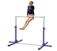 HOMCOM - barre fixe de gymnastique - Acier - 194x121x150cm - Violet, Gris
