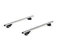 HOMCOM Barres de Toit de Voiture 2 Clés 123,5 x 5,5 x 7 cm Argenté et Noir