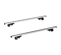 HOMCOM Barres de Toit de Voiture 2 Clés 135 x 5.5 x 7 cm Argenté