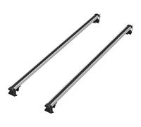 HOMCOM Barres de Toit de Voiture transversales Porte-Bagage verrouillables 2 clés fournies Alliage d'aluminium 123,5 x 5,5 x 7 cm argenté et Noir