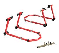 HOMCOM Béquille Moto Atelier 390 kg Avant et Arrière Réglable Rouge