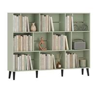HOMCOM Bibliothèque 10 Cubes, Moderne 3 Niveaux, 140 cm, Vert Clair