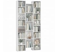HOMCOM Bibliothèque 21 Compartiments 89,5 x 23,5 x 181 cm Blanc