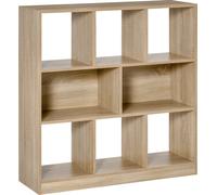 HOMCOM Bibliothèque 3 étages Étagère de rangement Étagère de bureau Présentoir Étagère pour home-office Salon Nature 97,5 x 30 x 100 cm
