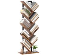 HOMCOM Bibliothèque 50x24x136cm Brun Rustique