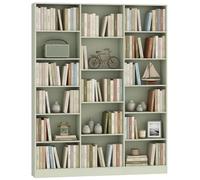 HOMCOM Bibliothèque 6 Niveaux 17 Compartiments 149 x 23,6 x 188 cm Vert