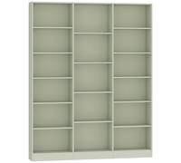 HOMCOM Bibliothèque 6 Niveaux, Étagère de Rangement avec 17 Compartiments et Étagères Réglables, 149 x 23,6 x 188 cm, Vert