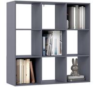 HOMCOM Bibliothèque 91x29.5x91cm Gris