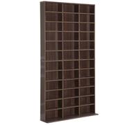 HomCom Étagère CD/DVD pour 1116 CDs 33 compartiments réglables 102×24×195 cm Marron