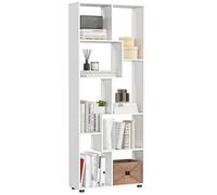 HOMCOM - bibliothèque - Bois - 70x24x178cm - Blanc