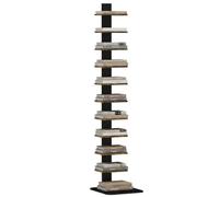 HOMCOM Bibliothèque colonne haute et fine 34.5x41.5x163.5 cm Marron