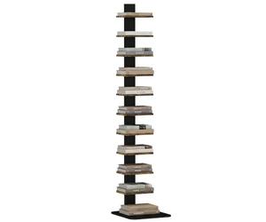 HOMCOM Bibliothèque colonne haute et fine 34.5x41.5x163.5 cm Marron