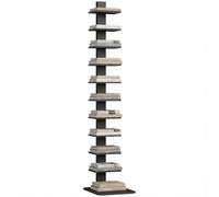 HOMCOM Bibliothèque Colonne Verticale Fine 34,5x41,5x163,5 cm Noir