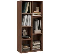 HOMCOM Bibliothèque Cube Moderne 7 étagères 50x24x106 cm Noyer