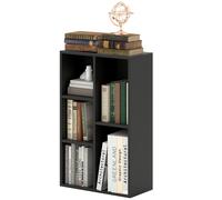 HOMCOM Bibliothèque étagère de rangement 2 niveaux avec 5 compartiments, pour salon chambre à coucher bureau, 50x24x80cm, noir